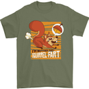 Nuttieer Than a Squirrel Fart Funny Farting Mens T-Shirt Cotton Gildan Military Green