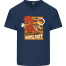 Nuttieer Than a Squirrel Fart Funny Farting Mens V-Neck Cotton T-Shirt Navy Blue