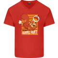 Nuttieer Than a Squirrel Fart Funny Farting Mens V-Neck Cotton T-Shirt Red