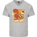 Nuttieer Than a Squirrel Fart Funny Farting Mens V-Neck Cotton T-Shirt Sports Grey