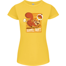 Nuttieer Than a Squirrel Fart Funny Farting Womens Petite Cut T-Shirt Yellow