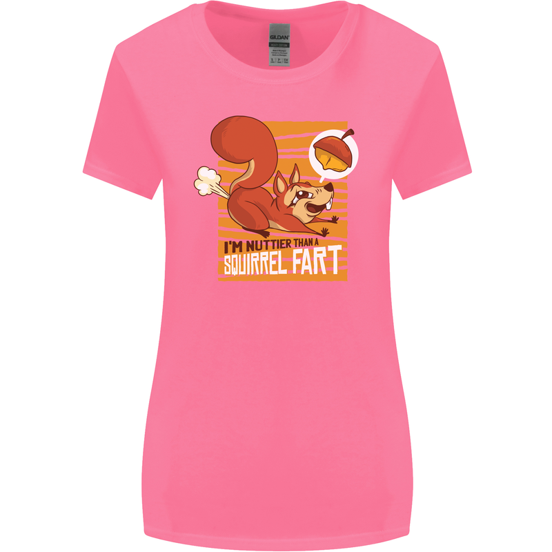 Nuttieer Than a Squirrel Fart Funny Farting Womens Wider Cut T-Shirt Azalea