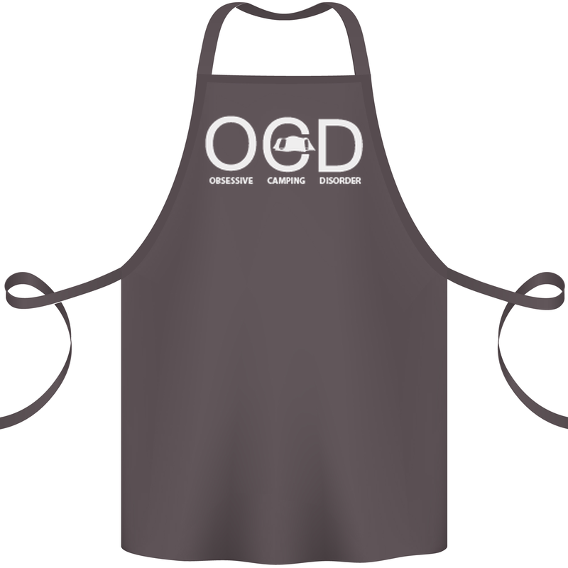OCD Obsessive Camping Disorder Cotton Apron 100% Organic Dark Grey