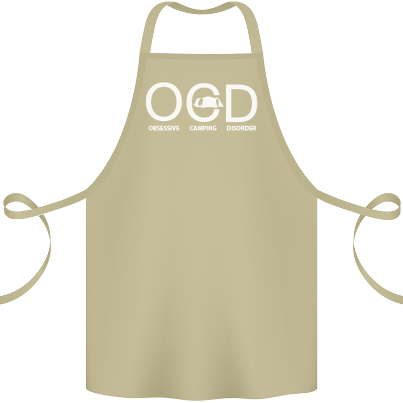 OCD Obsessive Camping Disorder Cotton Apron 100% Organic Khaki