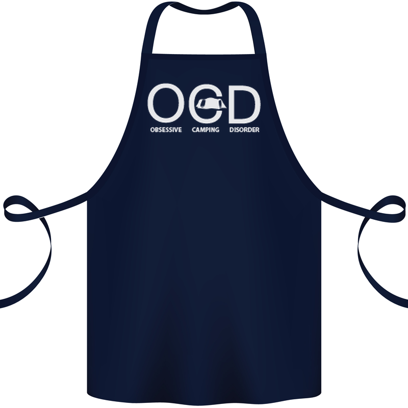 OCD Obsessive Camping Disorder Cotton Apron 100% Organic Navy Blue