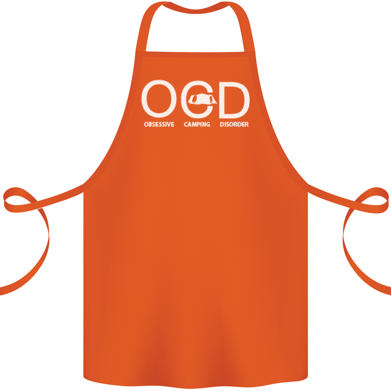 OCD Obsessive Camping Disorder Cotton Apron 100% Organic Orange
