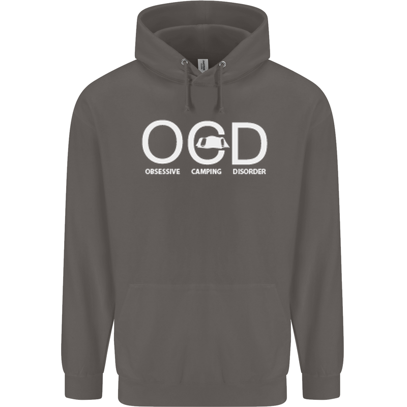 OCD Obsessive Camping Disorder Mens 80% Cotton Hoodie Charcoal