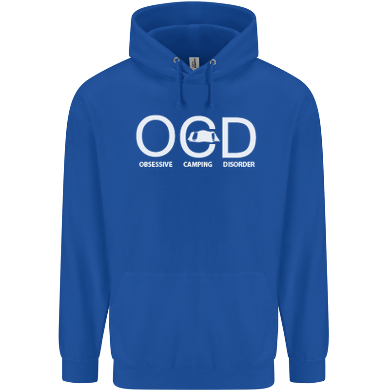 OCD Obsessive Camping Disorder Mens 80% Cotton Hoodie Royal Blue