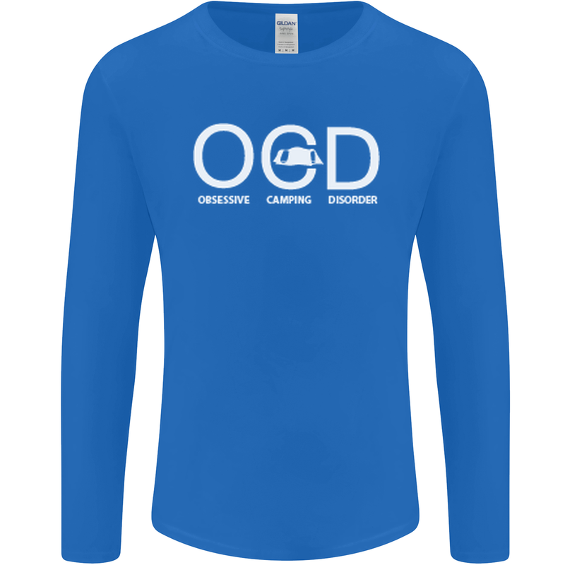 OCD Obsessive Camping Disorder Mens Long Sleeve T-Shirt Royal Blue