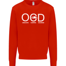 OCD Obsessive Camping Disorder Mens Sweatshirt Jumper Bright Red