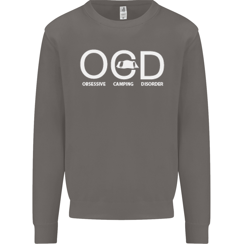 OCD Obsessive Camping Disorder Mens Sweatshirt Jumper Charcoal