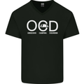 OCD Obsessive Camping Disorder Mens V-Neck Cotton T-Shirt Black