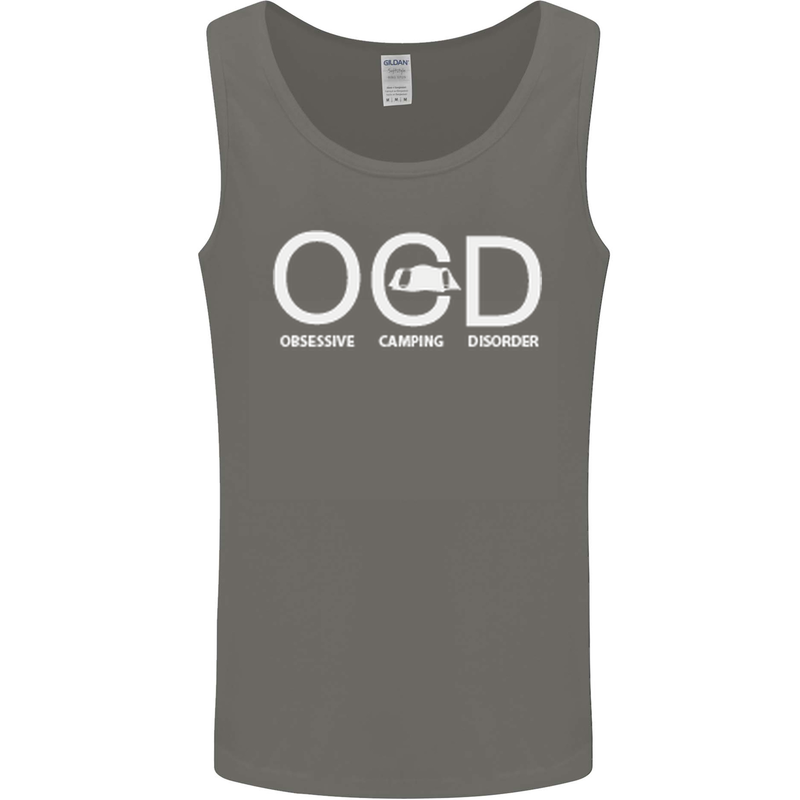 OCD Obsessive Camping Disorder Mens Vest Tank Top Charcoal