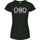 OCD Obsessive Camping Disorder Womens Petite Cut T-Shirt Black