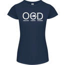 OCD Obsessive Camping Disorder Womens Petite Cut T-Shirt Navy Blue