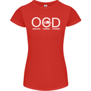 OCD Obsessive Camping Disorder Womens Petite Cut T-Shirt Red