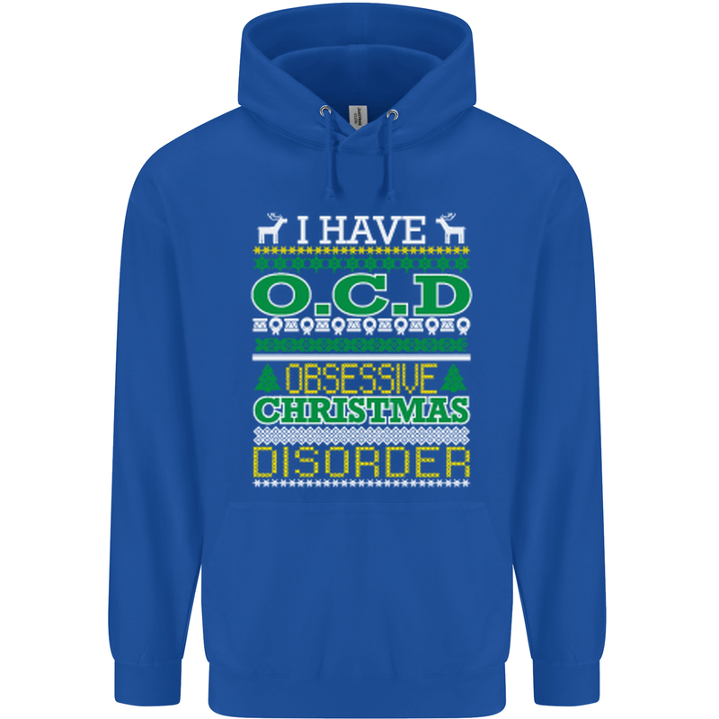 OCD Obsessive Christmas Disorder Childrens Kids Hoodie Royal Blue