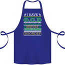 OCD Obsessive Christmas Disorder Cotton Apron 100% Organic Royal Blue