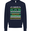 OCD Obsessive Christmas Disorder Kids Sweatshirt Jumper Navy Blue