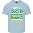 OCD Obsessive Christmas Disorder Mens Cotton T-Shirt Tee Top Light Blue