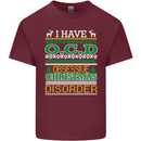 OCD Obsessive Christmas Disorder Mens Cotton T-Shirt Tee Top Maroon