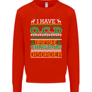 OCD Obsessive Christmas Disorder Mens Sweatshirt Jumper Bright Red
