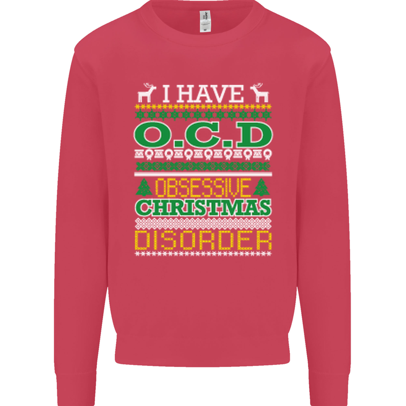 OCD Obsessive Christmas Disorder Mens Sweatshirt Jumper Heliconia