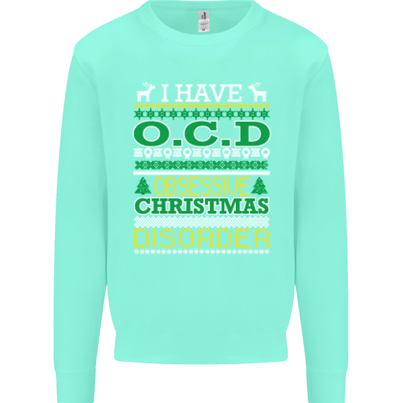 OCD Obsessive Christmas Disorder Mens Sweatshirt Jumper Peppermint