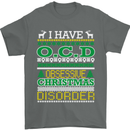 OCD Obsessive Christmas Disorder Mens T-Shirt Cotton Gildan Charcoal