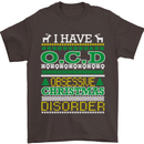 OCD Obsessive Christmas Disorder Mens T-Shirt Cotton Gildan Dark Chocolate