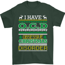 OCD Obsessive Christmas Disorder Mens T-Shirt Cotton Gildan Forest Green