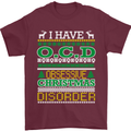 OCD Obsessive Christmas Disorder Mens T-Shirt Cotton Gildan Maroon
