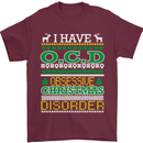 OCD Obsessive Christmas Disorder Mens T-Shirt Cotton Gildan Maroon