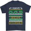 OCD Obsessive Christmas Disorder Mens T-Shirt Cotton Gildan Navy Blue