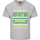 OCD Obsessive Christmas Disorder Mens V-Neck Cotton T-Shirt Sports Grey