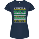 OCD Obsessive Christmas Disorder Womens Petite Cut T-Shirt Navy Blue
