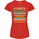 OCD Obsessive Christmas Disorder Womens Petite Cut T-Shirt Red