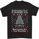 O Christmas Tree Lovely Wrenches Mechanic Mens T-Shirt Cotton Gildan Black