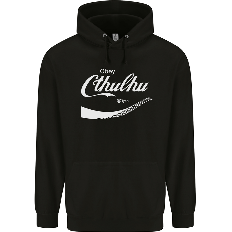 Obey Cthulhu Kraken Octopus R'lyeh Childrens Kids Hoodie Black