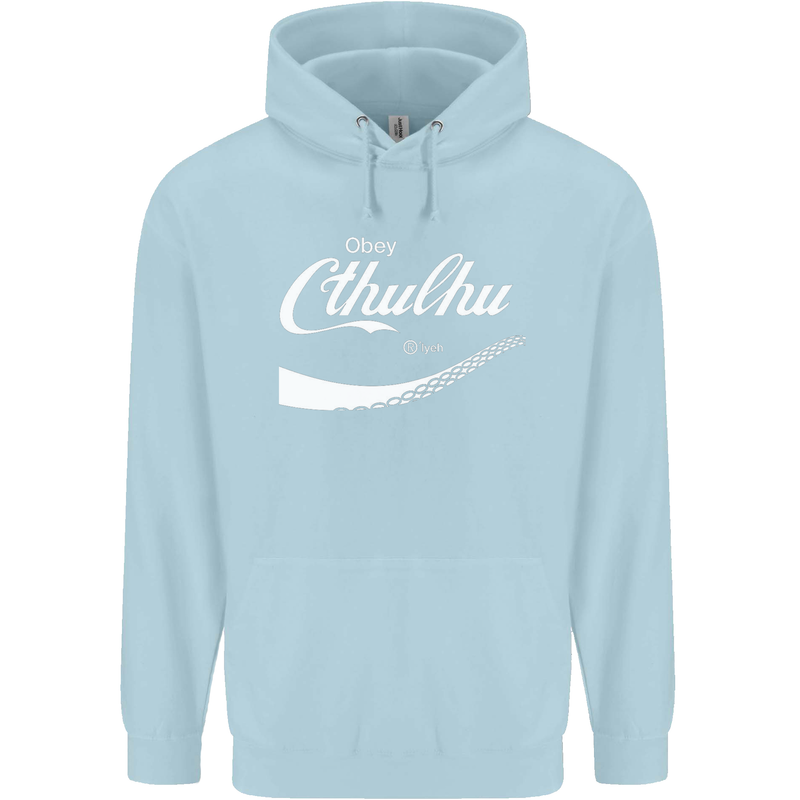 Obey Cthulhu Kraken Octopus R'lyeh Childrens Kids Hoodie Light Blue