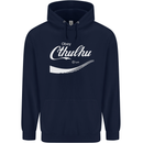 Obey Cthulhu Kraken Octopus R'lyeh Childrens Kids Hoodie Navy Blue