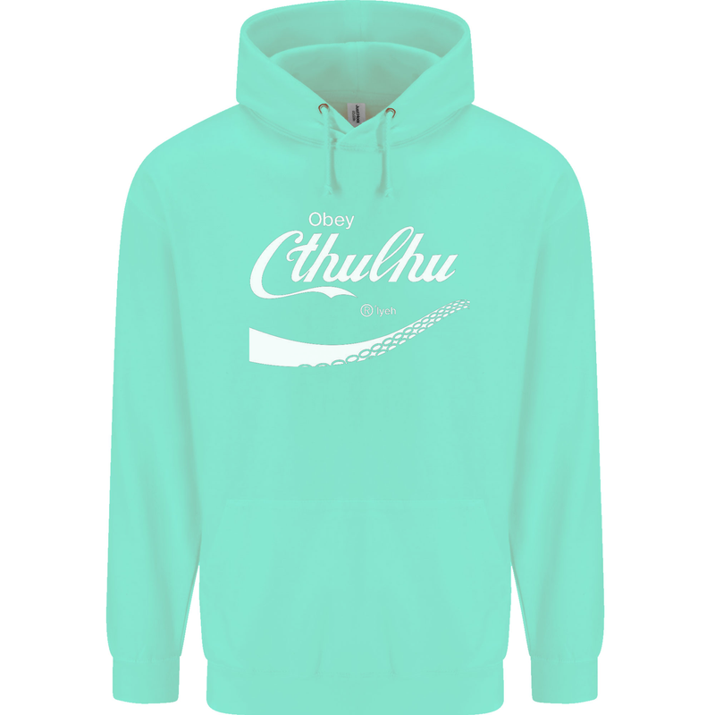 Obey Cthulhu Kraken Octopus R'lyeh Childrens Kids Hoodie Peppermint
