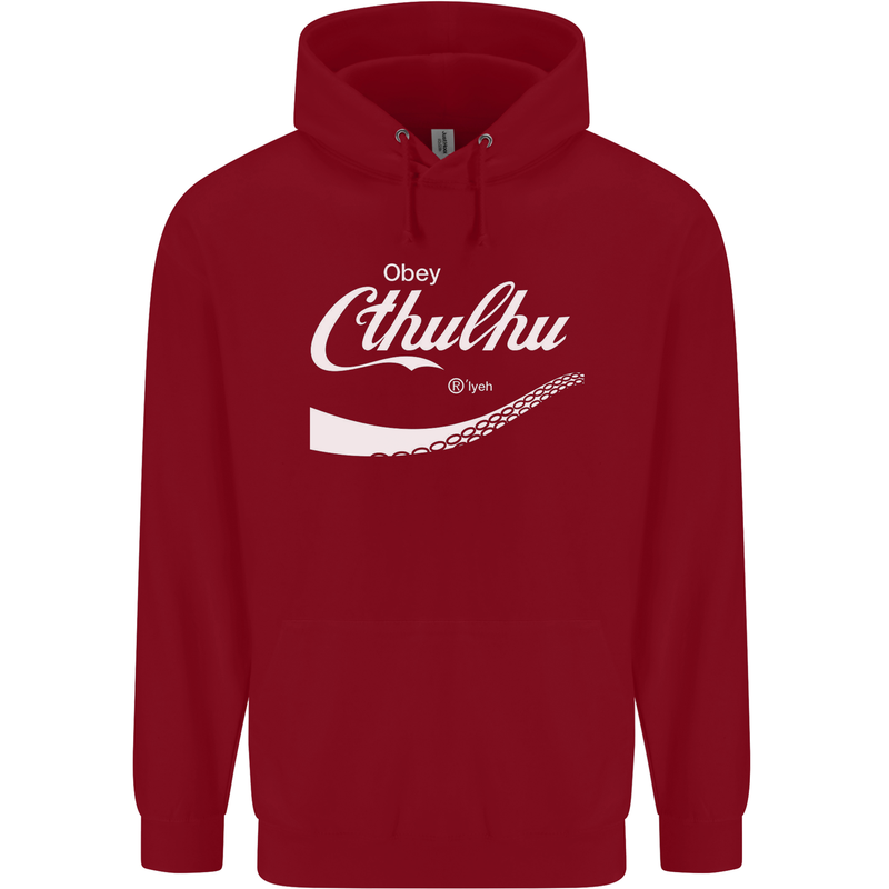 Obey Cthulhu Kraken Octopus R'lyeh Childrens Kids Hoodie Red