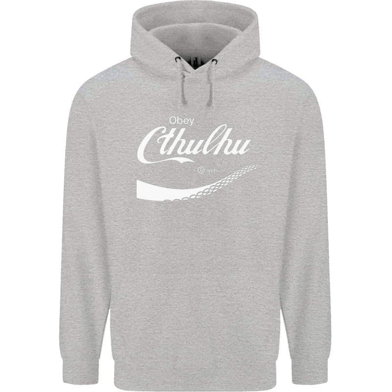 Obey Cthulhu Kraken Octopus R'lyeh Childrens Kids Hoodie Sports Grey