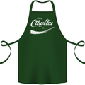 Obey Cthulhu Kraken Octopus R'lyeh Cotton Apron 100% Organic Forest Green