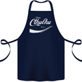 Obey Cthulhu Kraken Octopus R'lyeh Cotton Apron 100% Organic Navy Blue
