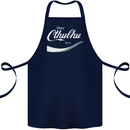 Obey Cthulhu Kraken Octopus R'lyeh Cotton Apron 100% Organic Navy Blue