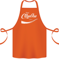Obey Cthulhu Kraken Octopus R'lyeh Cotton Apron 100% Organic Orange