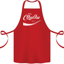 Obey Cthulhu Kraken Octopus R'lyeh Cotton Apron 100% Organic Red