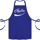 Obey Cthulhu Kraken Octopus R'lyeh Cotton Apron 100% Organic Royal Blue